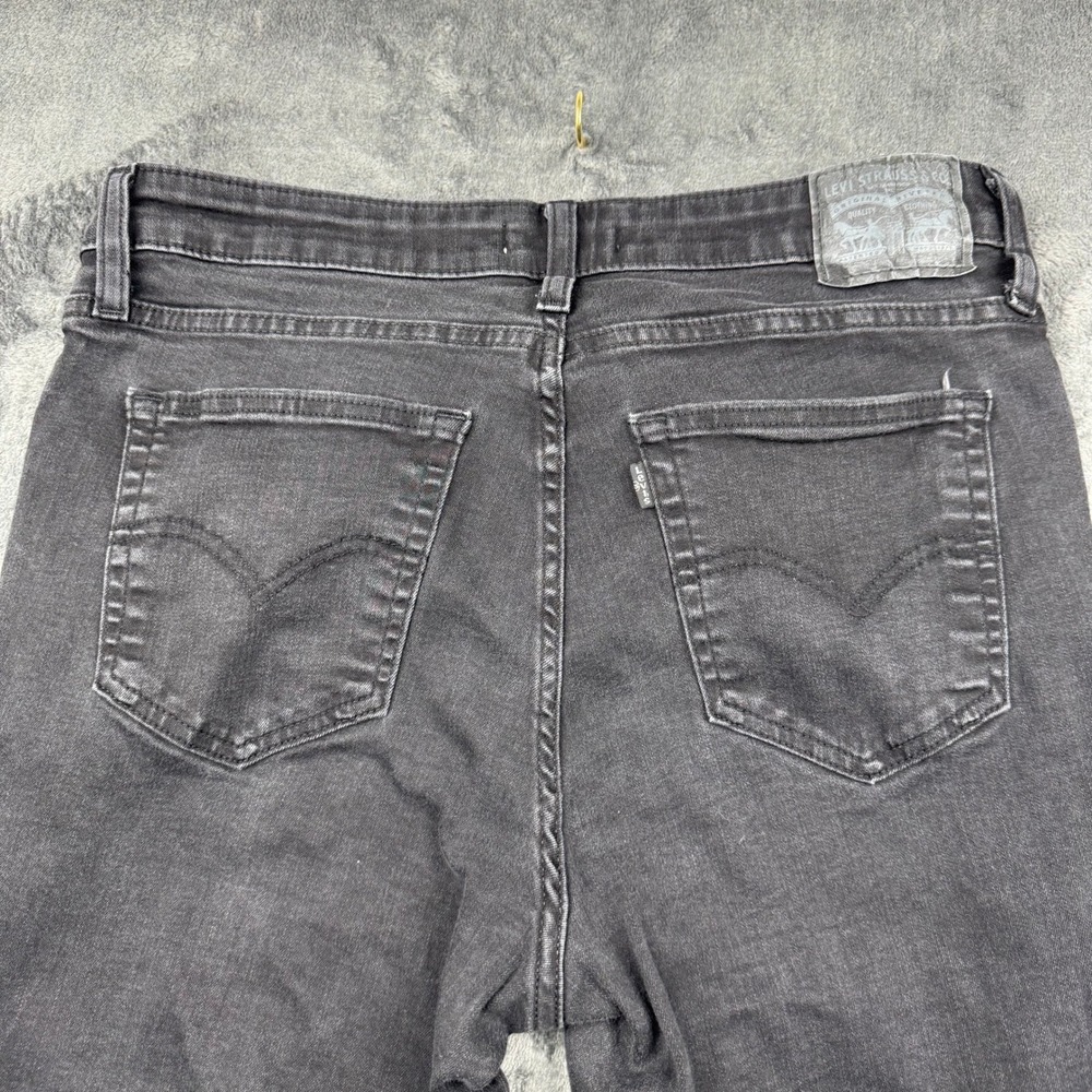 Levis 726 Flare Jeans Womens 32 Faded Black High Rise Stretch Denim 18882-0024 - Picture 10 of 11